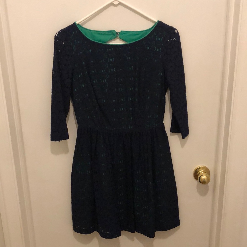 Lilly Pulitzer, Long Sleeve Navy Lace dress, size 2